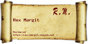Rex Margit névjegykártya